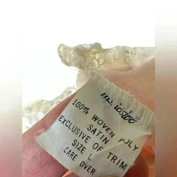 Vintage Ms. Leslee Pink Teddy Bodysuit Romper French Cut Tagged Large Fits Small - Picture 4 of 8